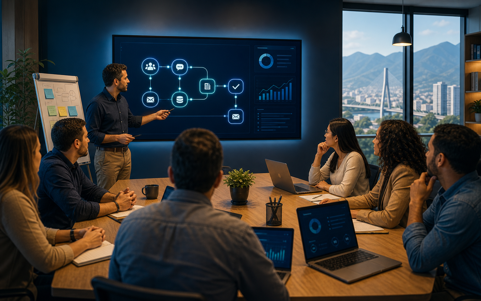 Workshop empresarial sobre aplicação prática de IA